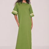 Bohemian Traders Oversized Ringer T-Shirt Dress - Olive