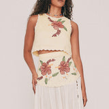 Bohemian Traders Paloma Embroidered Crop Top