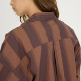 LMND Chiara Long Sleeve Shirt - Macchiato Stripe