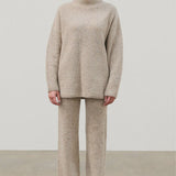Oat Marle Merino Wool Blend Knit Pant