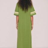 Bohemian Traders Oversized Ringer T-Shirt Dress - Olive