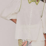 Bohemian Traders Tropicana Puff Sleeve Blouse