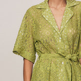 Bohemian Traders Ellie Lace Shirt - Citron