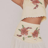 Bohemian Traders Paloma Embroidered Crop Top