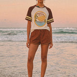 Bohemian Traders Linen Blend Mini Short - Tobacco
