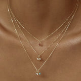 14k Gold Birthstone Pendant