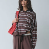 Arcaa Rayne Knit Jersey - Espresso/Black/Cream Stripe