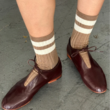LeBon Her Varsity Socks - Toffee