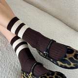 LeBon Her Varsity - Socks - Espresso