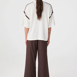 Arcaa Orlando Oversized Tee - Cream & Espresso