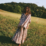 Kinga Csilla Asa Shirred Maxi Skirt