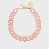 Vanessa Baroni Flat Chain Necklace - Peach Sorbet