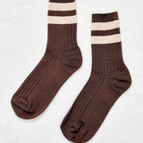 LeBon Her Varsity - Socks - Espresso