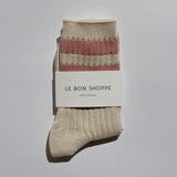 LeBon Her Varsity Socks - Rose