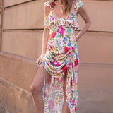 Spell Valley of Dolls Strappy Gown - Opal