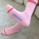 LeBon Boyfriend Socks - Amour Pink