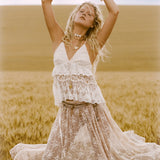 Spell Irma Lace Halter - Pearl