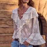 Spell Labyrinth Lace Blouse - Cloud Cream