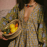 Kinga Csilla Zoya Block Print Marrakech Dress