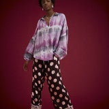 Kinga Csilla Purple Wave Chalm Shirt