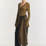 Viktoria & Woods Lotus Merino Top - Khaki