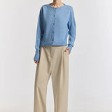 Viktoria & Woods Hart Merino Cardigan - Portrait Blue