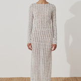 Shell Rouched Knit Dress