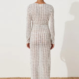 Shell Rouched Knit Dress