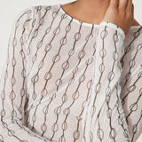 Shell Rouched Knit Dress