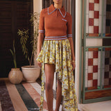 Alemais Noura Knit Polo - Rust