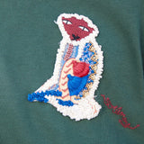 Alemais Carmine Embroidered Long Sleeve Top