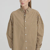Callum Shirt - White & Camel
