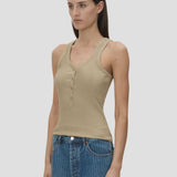 Camilla and Marc Nora Button Down Tank - Sepia